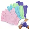 2pcs/6pcs/12pcs Reversible Exfoliating Shower Gloves, Body Scrub Gloves, ,Cleansing Tools Bath Towel Bath Products Back Scrub 1