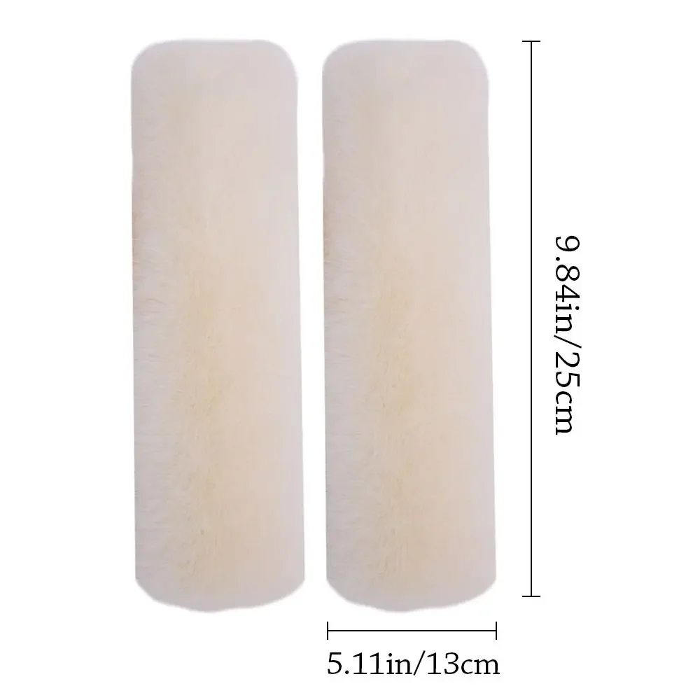 2pcs Autumn Winter Car Seat Belt Cover Adjustable Plush Car Safety Belt Cover Shoulder Pad for Kids Adults Accessories