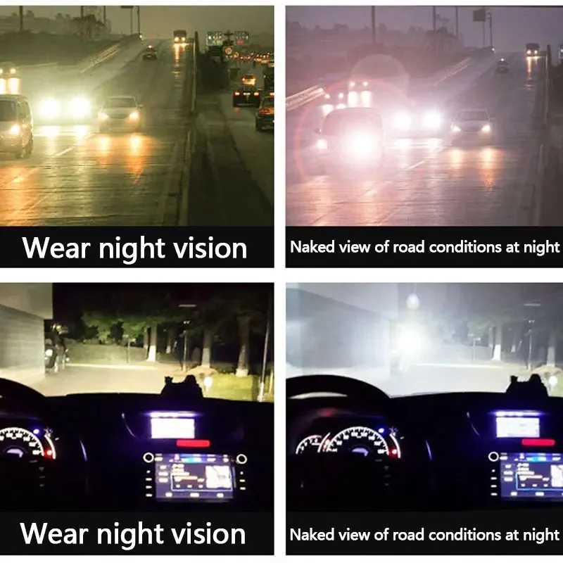Car Anti-Glare Night Driver Goggles Night Driving Enhanced Light Glasses Cycling Fashion Sunglasses Goggles Car Accessries