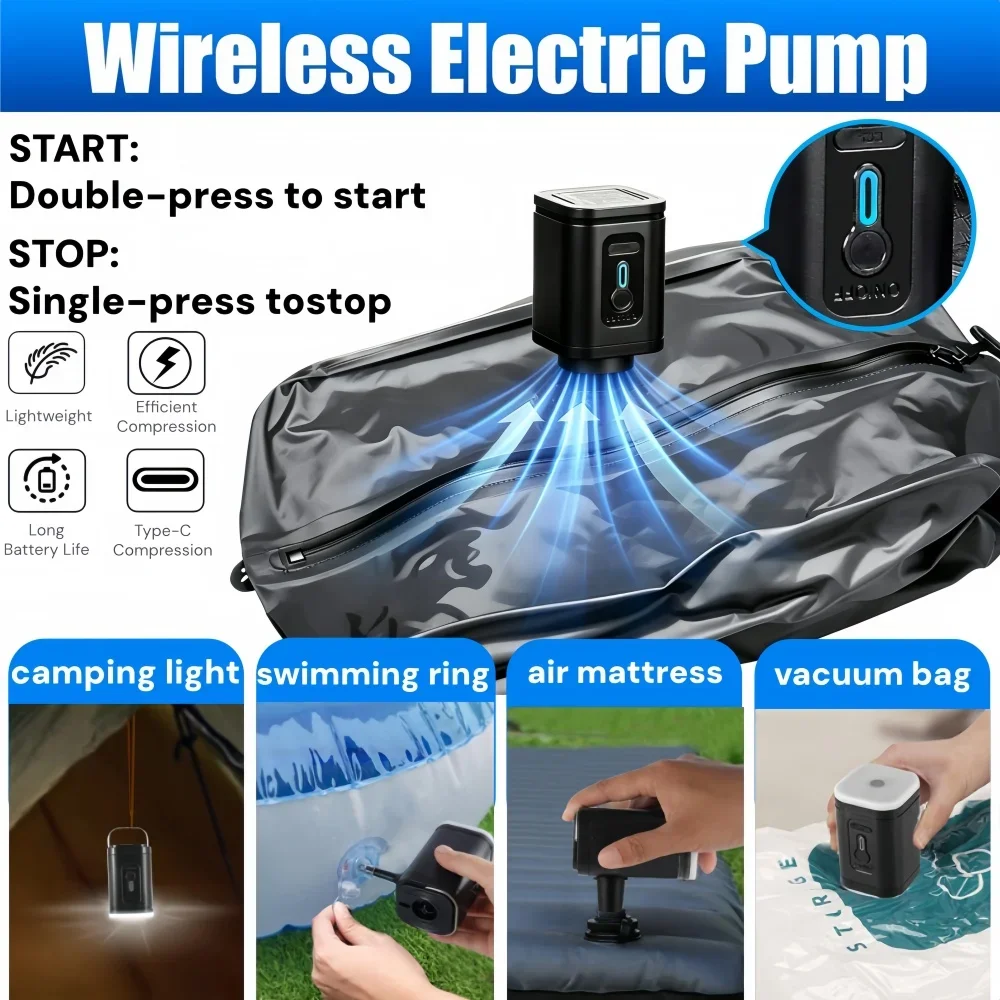 Space Saver Waterproof TPU Vacuum Storage Bags with Pump for Travel and Camping Essentials
