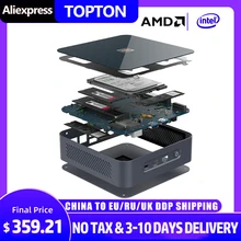 Mini PC AMD R5 5600H 3 5300U DDR4 16GB RAM + 512GB NVMe SSD Desktop-Computer HDMI 2,0 DP 1,4 USB-C 4K @ 60Hz Triple Bildschirm Computer