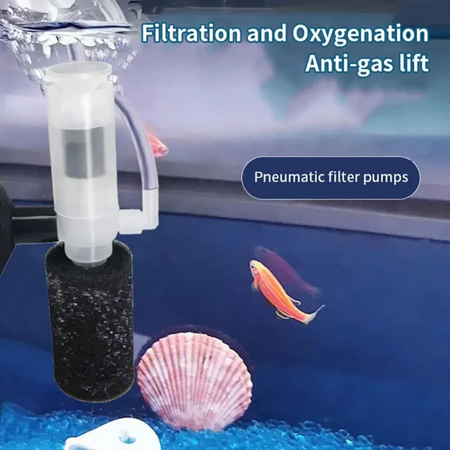 Mini Aquarium Filter Fish Tank Bio Sponge Filter Media Multi Layers Internal Filter for Small Fish Tank Filters Air Pumps 4