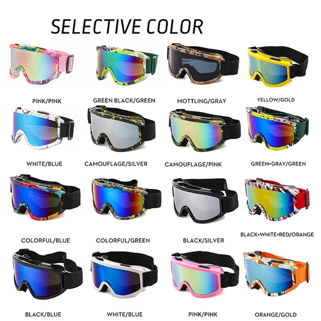 Large Frame Ski Goggles with Colorful Lens 1
