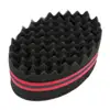Double-Sided Magic Twisted Hairbrush Sponge Barber Salon Styling Oval Dual Use Perforated Curly Sponge Wave Roll Washable Tool 2