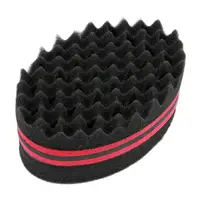 Double-Sided Magic Twisted Hairbrush Sponge Barber Salon Styling Oval Dual Use Perforated Curly Sponge Wave Roll Washable Tool 2
