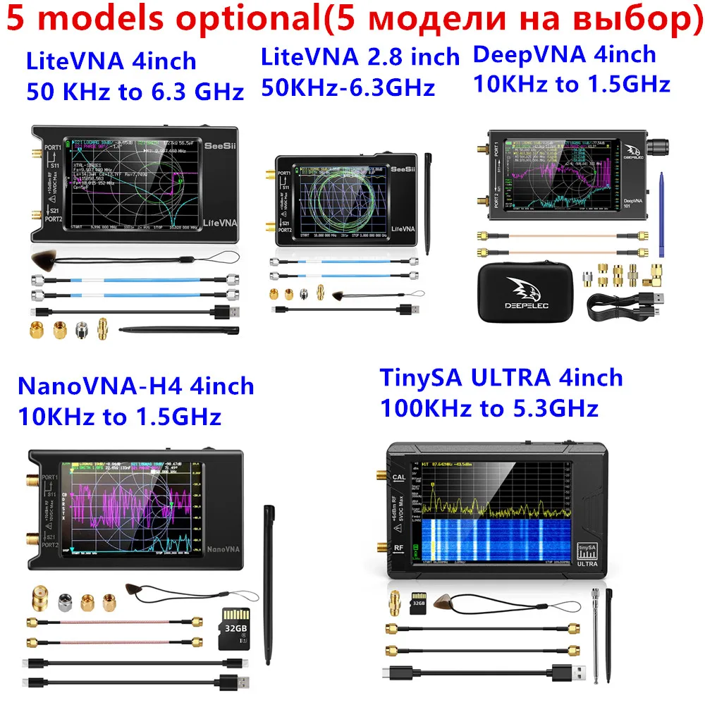 NanoVNA Network Analyzer Vector NanoVNA Antenna Analyzer DeepVNA MicroSD Slot Support Data Storage LiteVNA 2