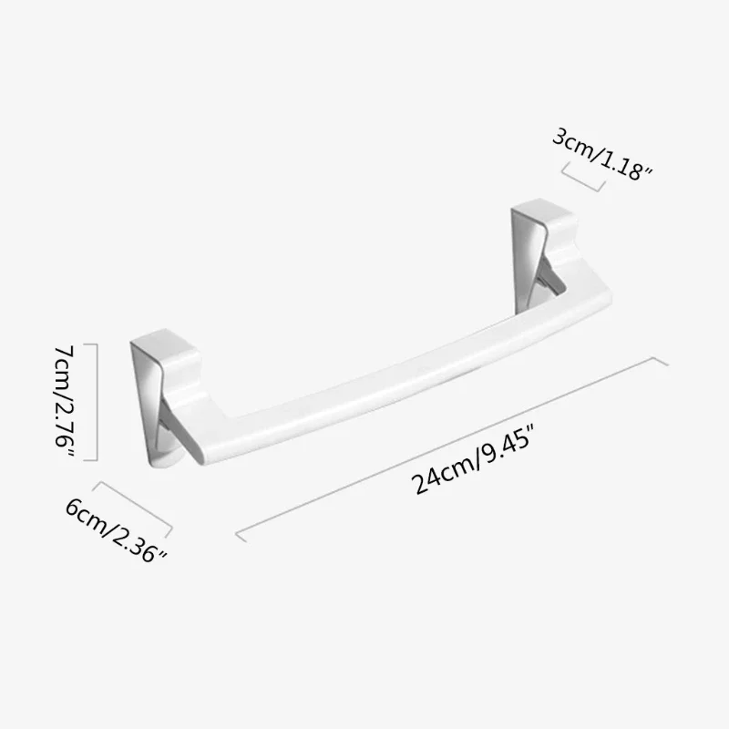 Towel Rack Over Door Towel Bar Hanging Holder ABS Bathroom Kitchen Cabinet Rag Rack Shelf Hanger for Cupboard Door