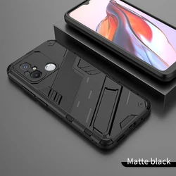 Durable Armor Holder Back Phone Case with Stand Feature - Redmi 13x (Black)