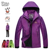 TRVLWEGO Camping Hiking Jacket Women Spring Outdoor Sports Coats Climbing Trekking Windbreaker Travel Waterproof Purple