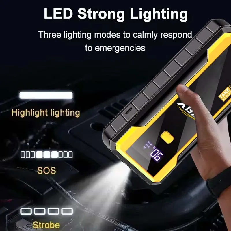 GKFLY 4000A 8000A Car Jump Starter Power Bank Battery Booster Charger 12V Starting Device Petrol Diesel Car Starter Buster — view 6