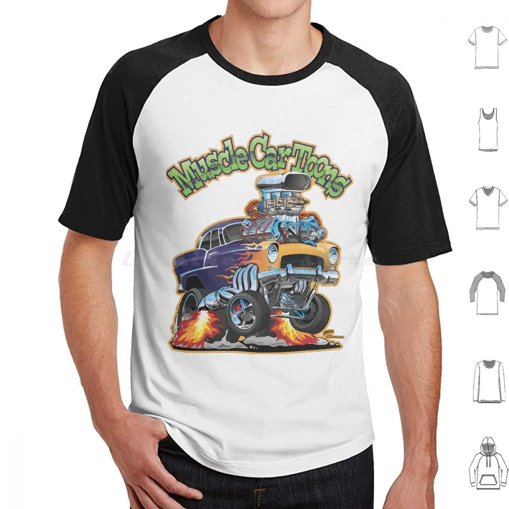 Muscle Car Toons Automotive Cartoon Comic Book Cover Art Classic T Shirt Uomo Donna Bambini 6Xl Muscle Car Toons Automotive Cartoon