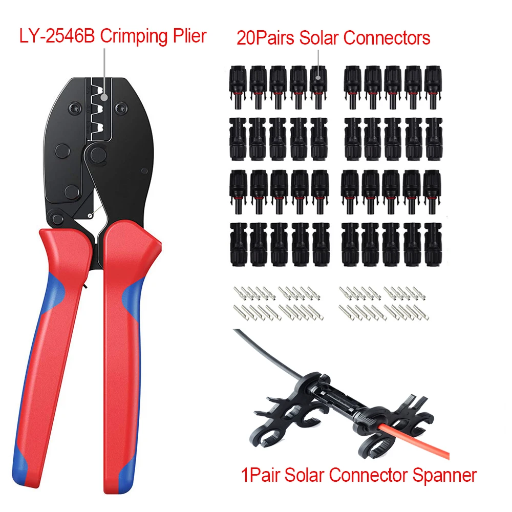 Free Shipping Solar Panel Branch Connectors with Crimping Pliers - 1000V 30A