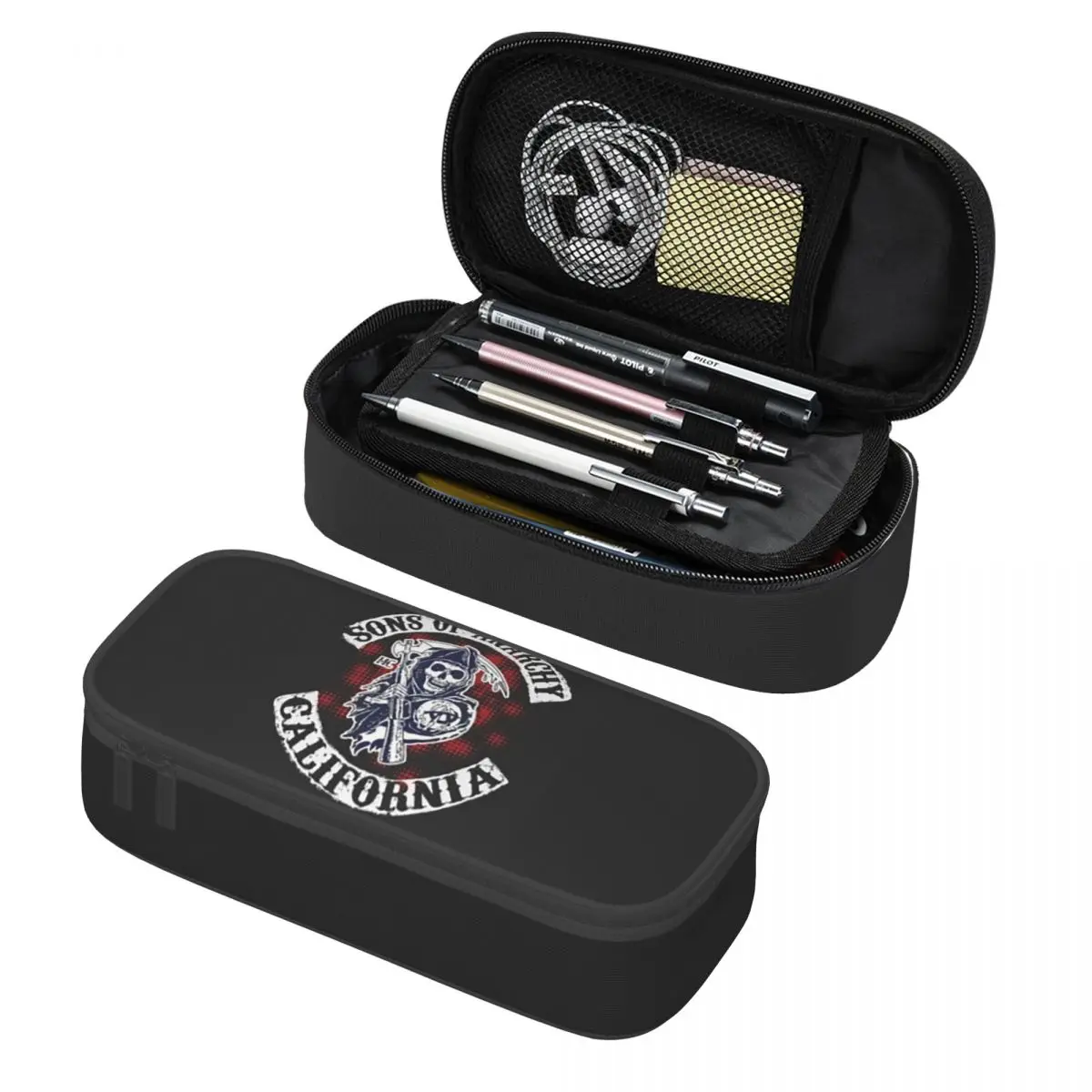 SOA Sons Of Anarchy Pencil Cases Big Capacity Pen Bags Pen Box Pencil Pouch For Boys Girls Students Stationery School Office