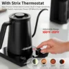 3BOMBER Gooseneck Electric Kettle, Pour-Over Coffee Kettle Tea Kettle Beginner Friendly Precise Temperature Control LED Display 3