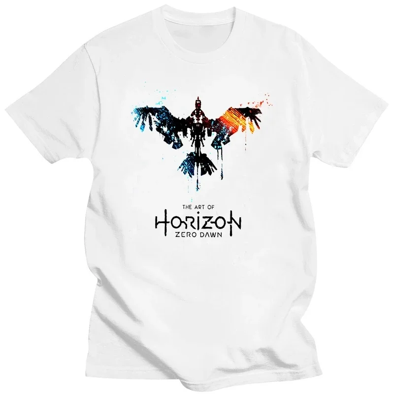 camisa de desenho arte game horizon personalizado -... Camiseta-blanca-de-Horizon-Zero-Dawn-para-hombre-ropa-con-gr-fico ...
