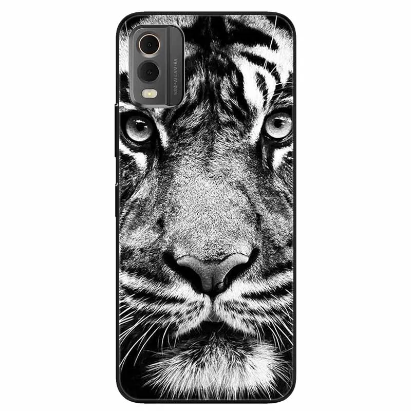 Cartoon Silicone Protective Soft Bumpers with Cool Wolf Design Phone Case