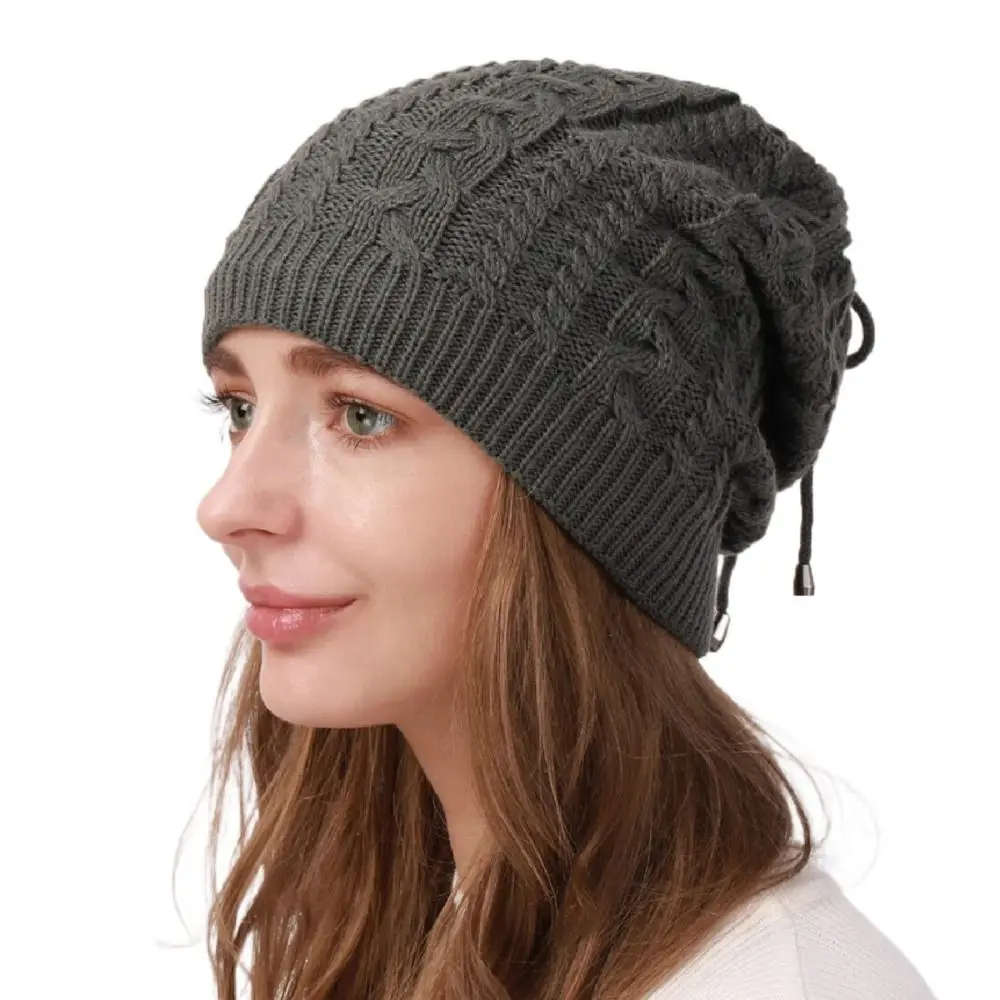 Soft Knitted Cotton Beanie Hat Scarf for Men and Women