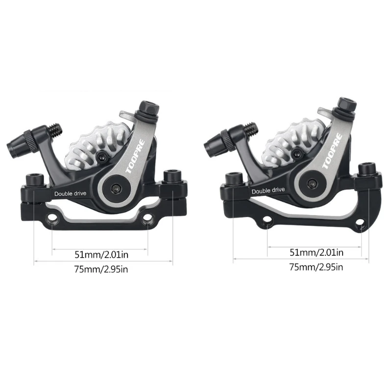 Frână cu disc mecanică, disipare a căldurii, etrier cu piston dublu din aliaj de aluminiu, biciclete electrice, frâne bilaterale_voghion.com