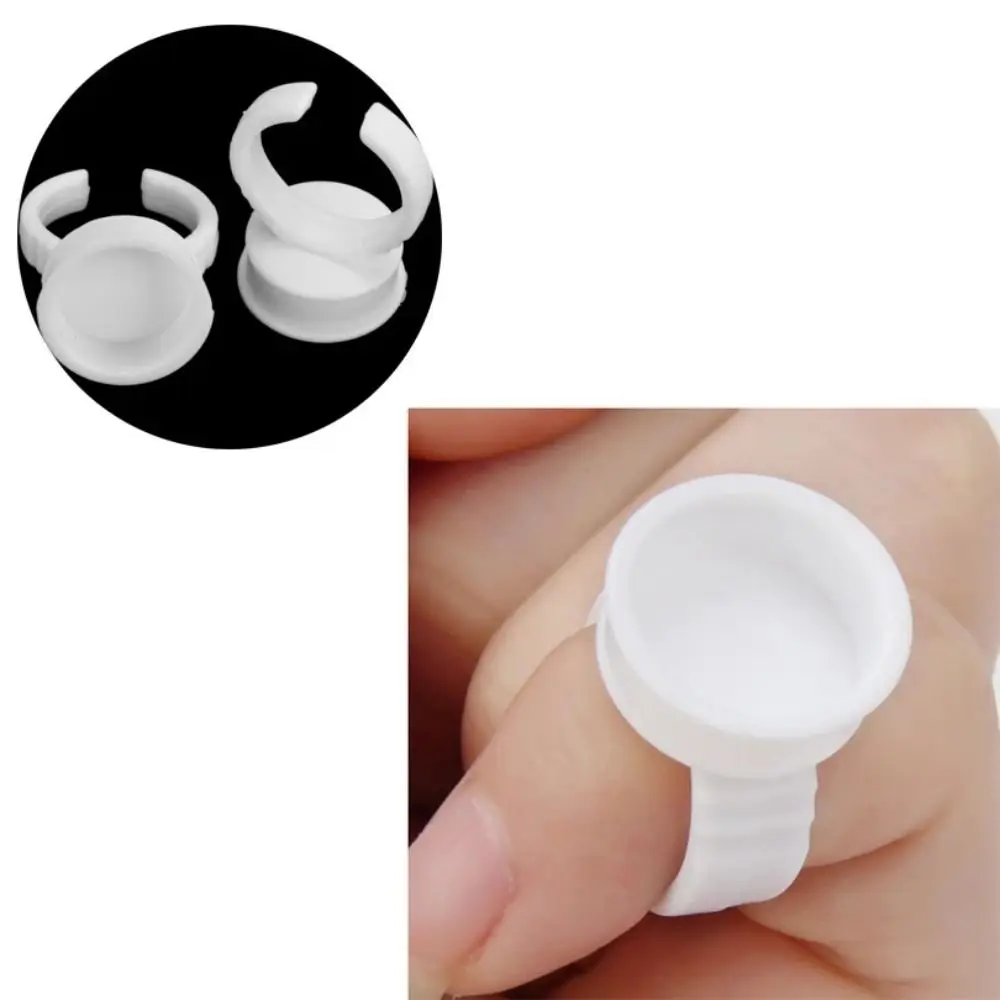 100PCS Plastic Ink Ring Cups Disposable Multifunctional Pigment Holder Container Microblading Pigment Cup Accessories