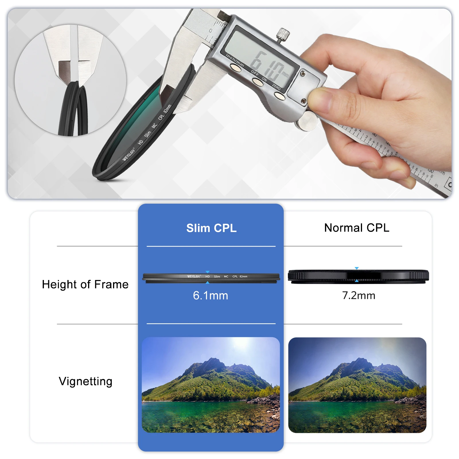 Circular Polarizing CPL Filter 40.5 43 46 49 52 55 58 62 67 72 77 82mm for Nikon