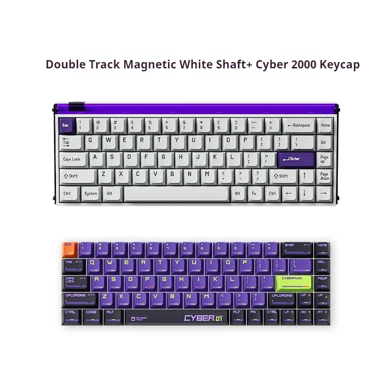 MelGeek MADE 68 ホワイト・パープル MelGeek MADE68 Pro Hall Effect Gaming Keyboard