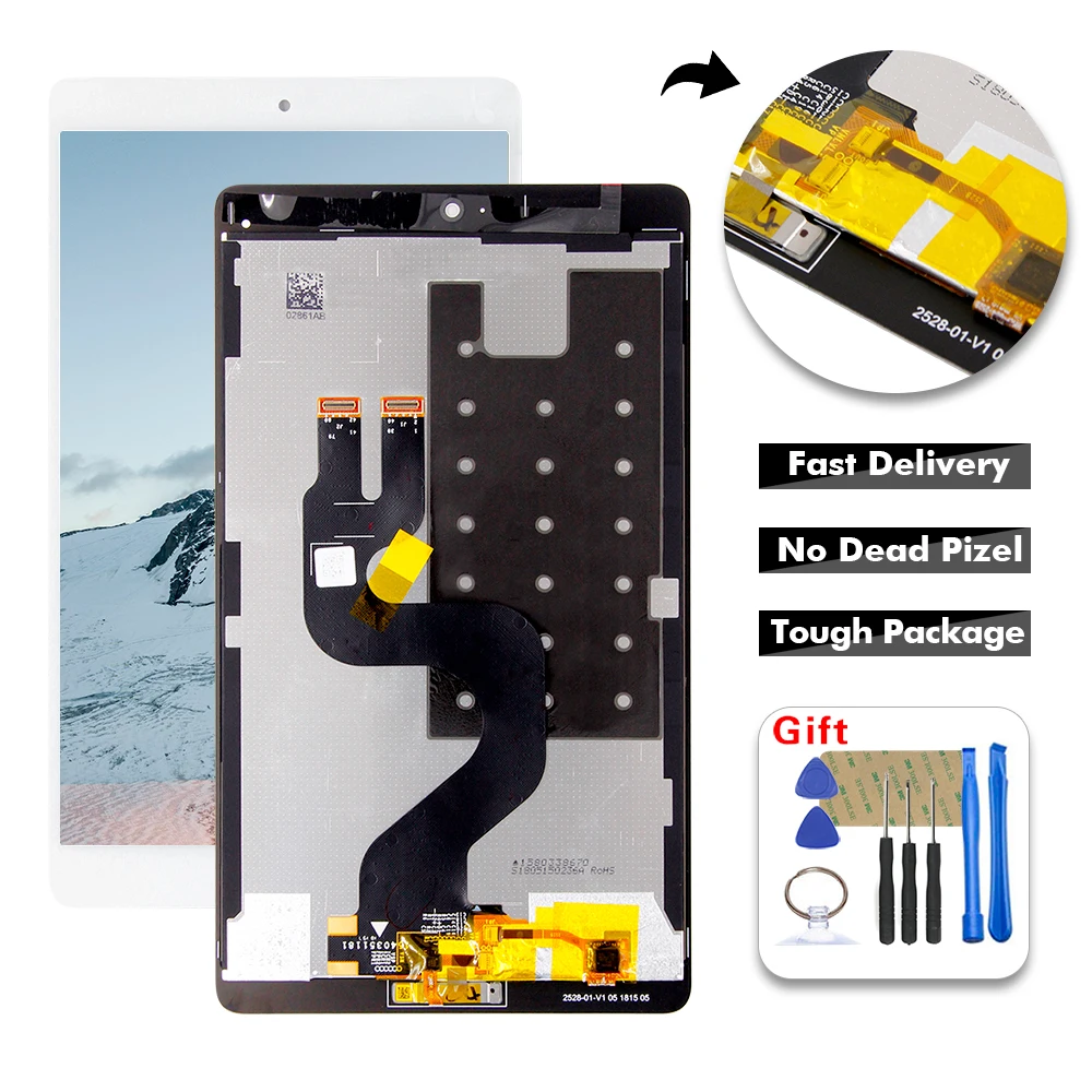 High Quality LCD For Huawei MediaPad M3 8.4 BTV-W09 BTV-DL09 White Display Touch Screen Digitizer Assembly Replacement |