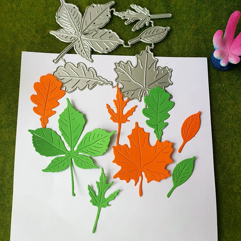 

New 5 Pcs maple leaves Metal cutting die mould scrapbook decoration embossed photo album decoration card making DIY handicrafts