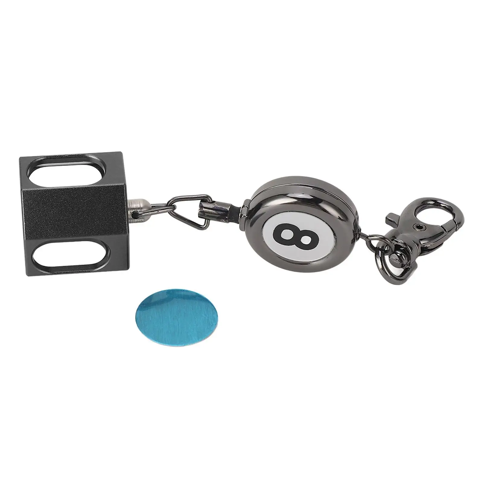 Adjustable Magnetic Pool Chalk Holder-Portable Zinc Alloy & Aluminum, Lightweight Design for club Use, Up to 50cm