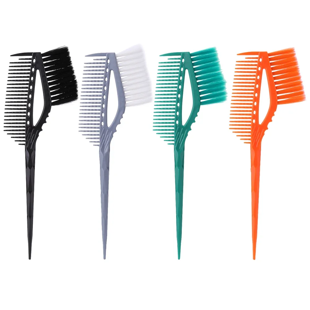 Plastic Hair Dyeing Comb with Brush for Salon Styling