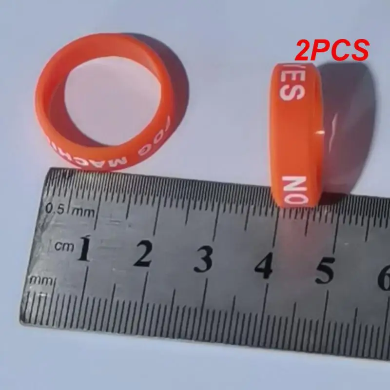 2PCS Silicone Finger Ring Flat Print Flexible Hypoallergenic Sports Antibacterial Food Grade Men Women Anti-slip Ring