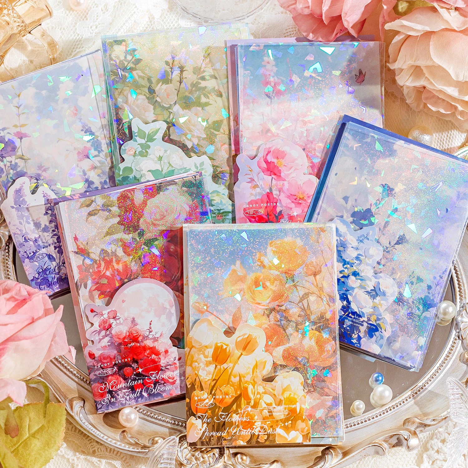 6 Confezioni/Lotto Dream To The Flower Realm Series Retro Paper Message White Kraft Paper Memo Pad