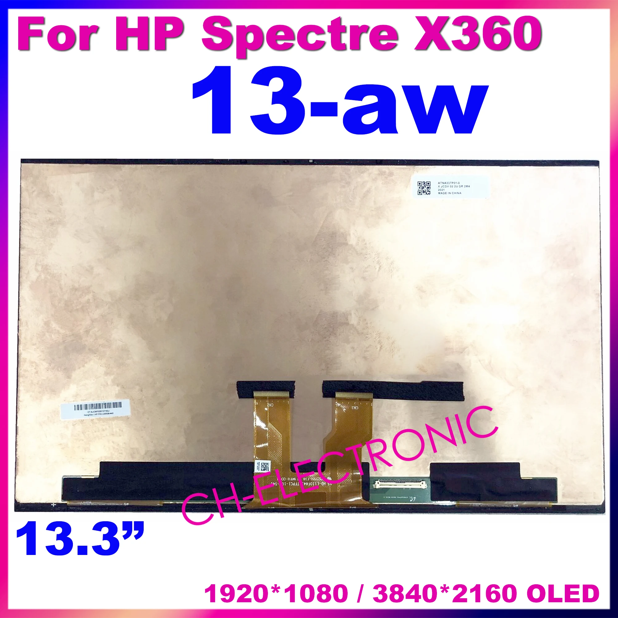 L63531-1J0 13.3 ''Hp 13 Aw 13T-Aw Lcd Per Hp Spectre X360 13-Aw Display Lcd Touch Screen Gruppo Di Ricambio Atna33Tp01