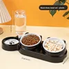Cat Bowl Plastic Double Bowl Dog Bowl Cat Food Bowl Cervical Protection Cat Food Bowl Water Bowl Dog Bowl Anti Knock Pet Supplie 2