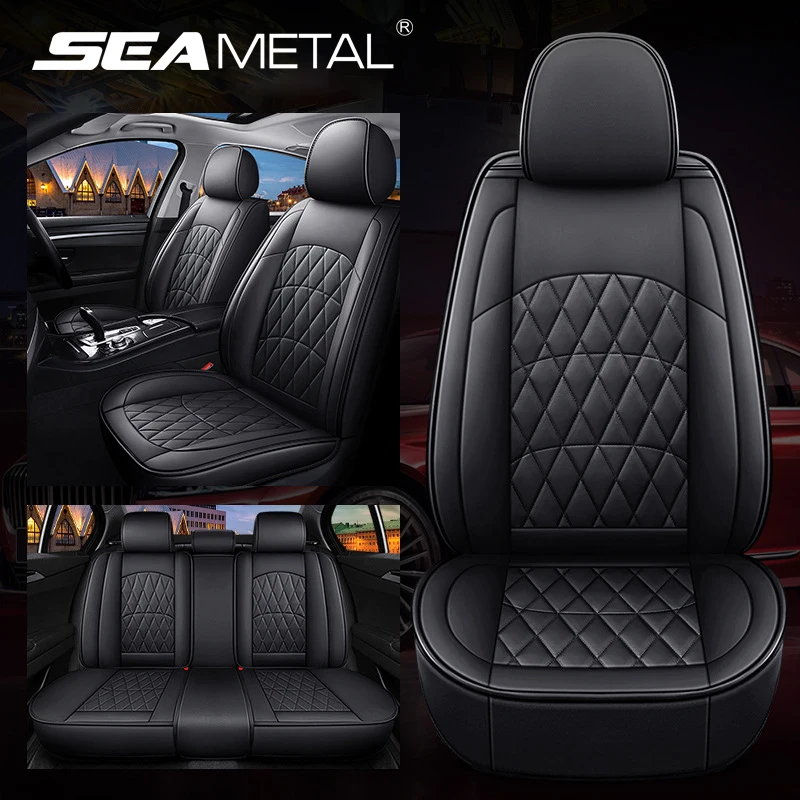 LuxuryFullCarSeatCoversProtectionCoverUniversalPULeatherAuto