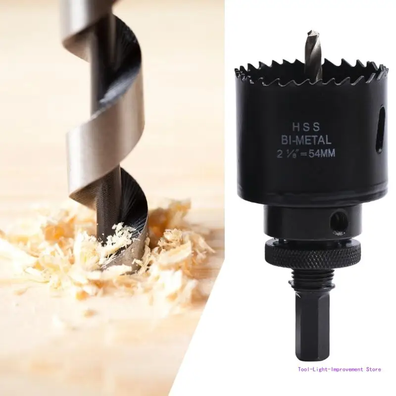 

C63E 54/83/89/114mm Hole Saw HSS Bi-Metal Hole Cutter Drill Bit Adapter Tool