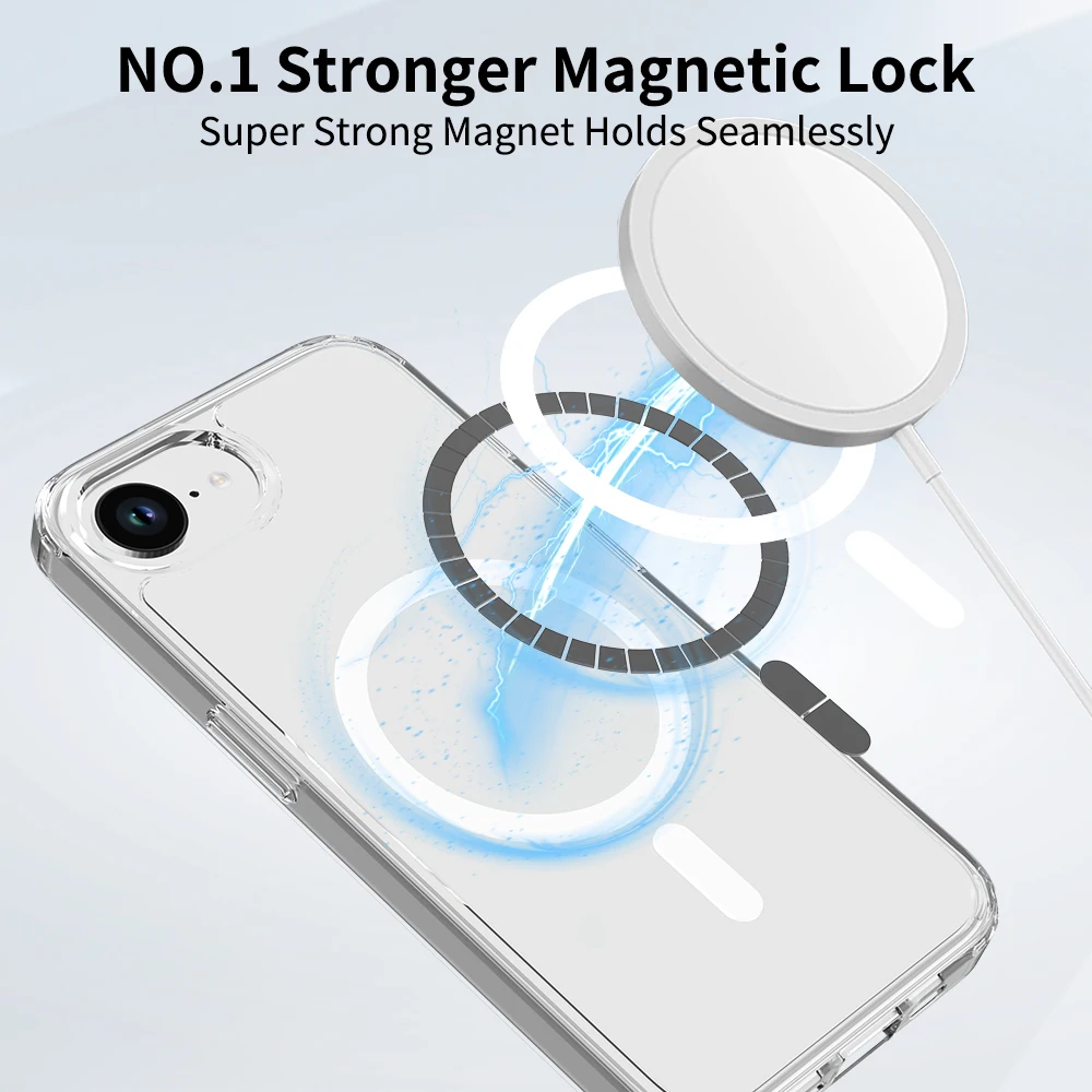 Crystal Clear MagSafe Compatible Phone Case - Premium Accessory Cover