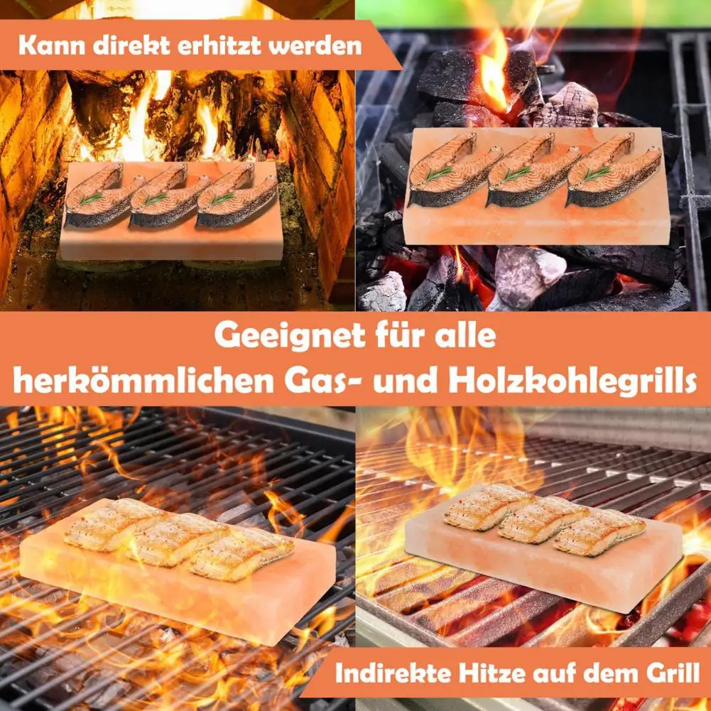 Reusable Salt Stone Multifunctional Salt Stone Grilling Rack Non-stick Heat Resistant Bbq Grill Holder for Barbecue Supplies