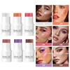 Multi-Tone Creamy Highlighter Blush Stick Makeup Long-Lasting Waterproof Simple High Lip Natural Stereo Concealer Blush Stick 2