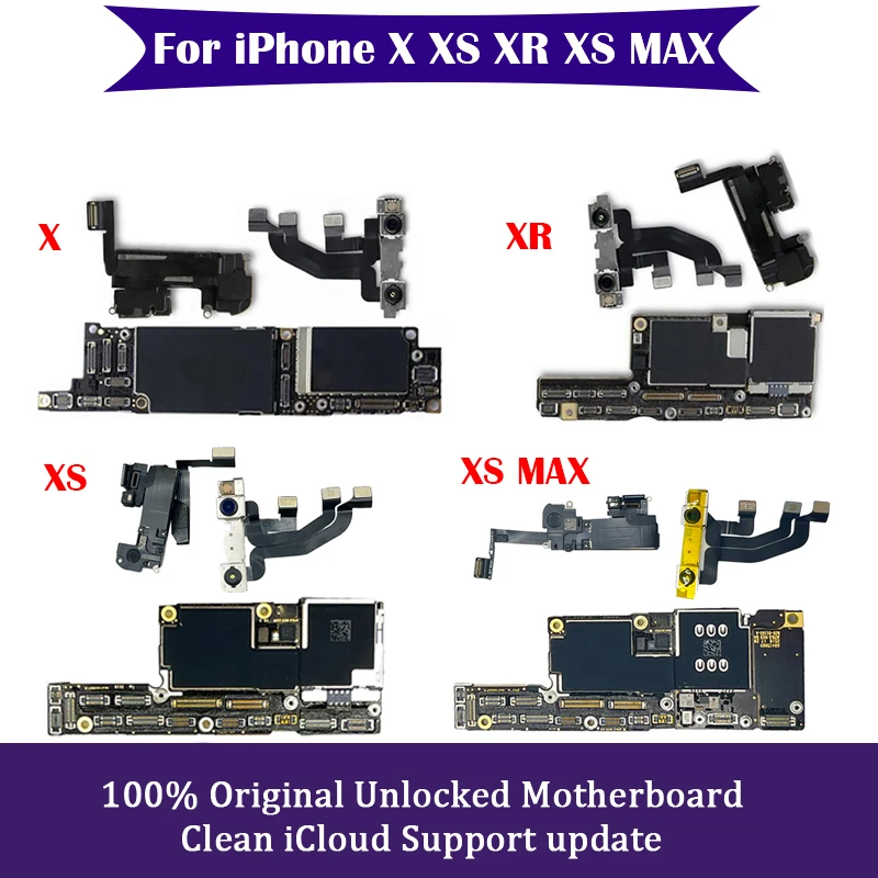 

Материнская плата для iPhone X XS Max, материнская плата Clean iCloud для iPhone XR, полнофункциональная материнская плата с распознаванием лица, поддержка логической платы обновления iOS