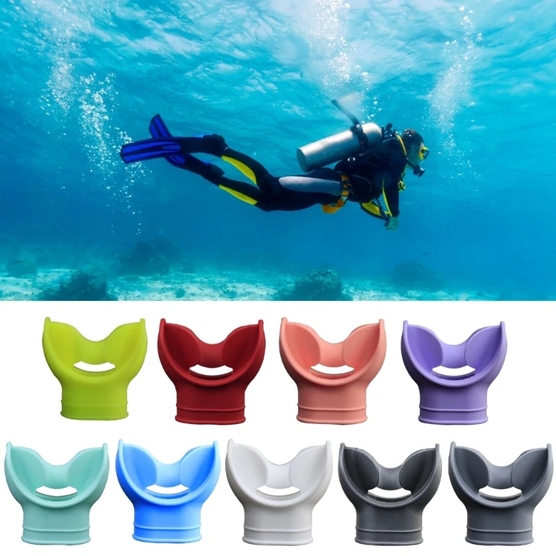 Diving Snorkel Silicone Snorkel Mouthpiece Comfortable Scuba Diving Regulator Mouthpiece Cover Octopus Holder Retainers