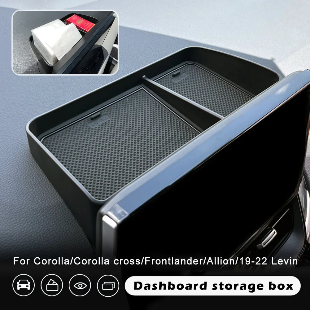 

For Toyota RAV4 Wildlander 21-22 Corolla Levin Dashboard Storage Box Behind Screen Storage Box Plastic Tray Interior Organizer