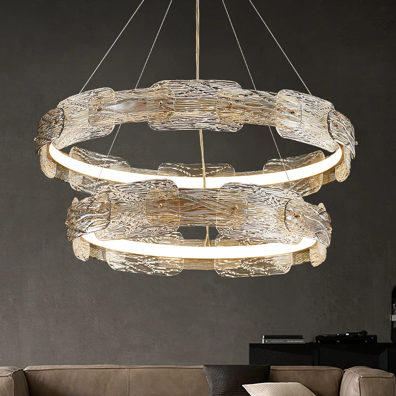 

Роскошная люстра в итальянском стиле для гостиной, круглая, постмодернизированная, креативная, полностью медная стеклянная лампа для ресторана и бара