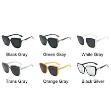 2022 Brand Designer Cat Eye Sunglasses Woman Vintage Black Mirror Sun Glasses For Fashion Big Frame Cool Sexy Female Oculos