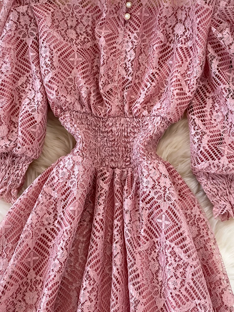 Women New Vintage Runway Dress | Lace Dresses Women Vintage