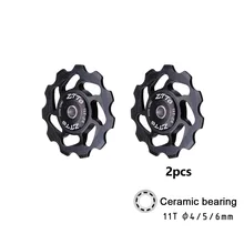  ZTTO 11T MTB Bicycle Rear Derailleur Jockey Wheel Ceramic Bearing Pulley AL7075 CNC Road Bike Guide Roller Idler 4mm 5mm 6mm 