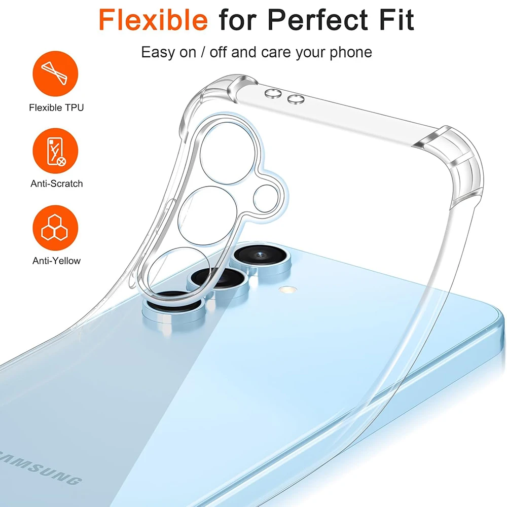 Ultra-Thin Shockproof Silicone Soft Case - Clear Cover Shell