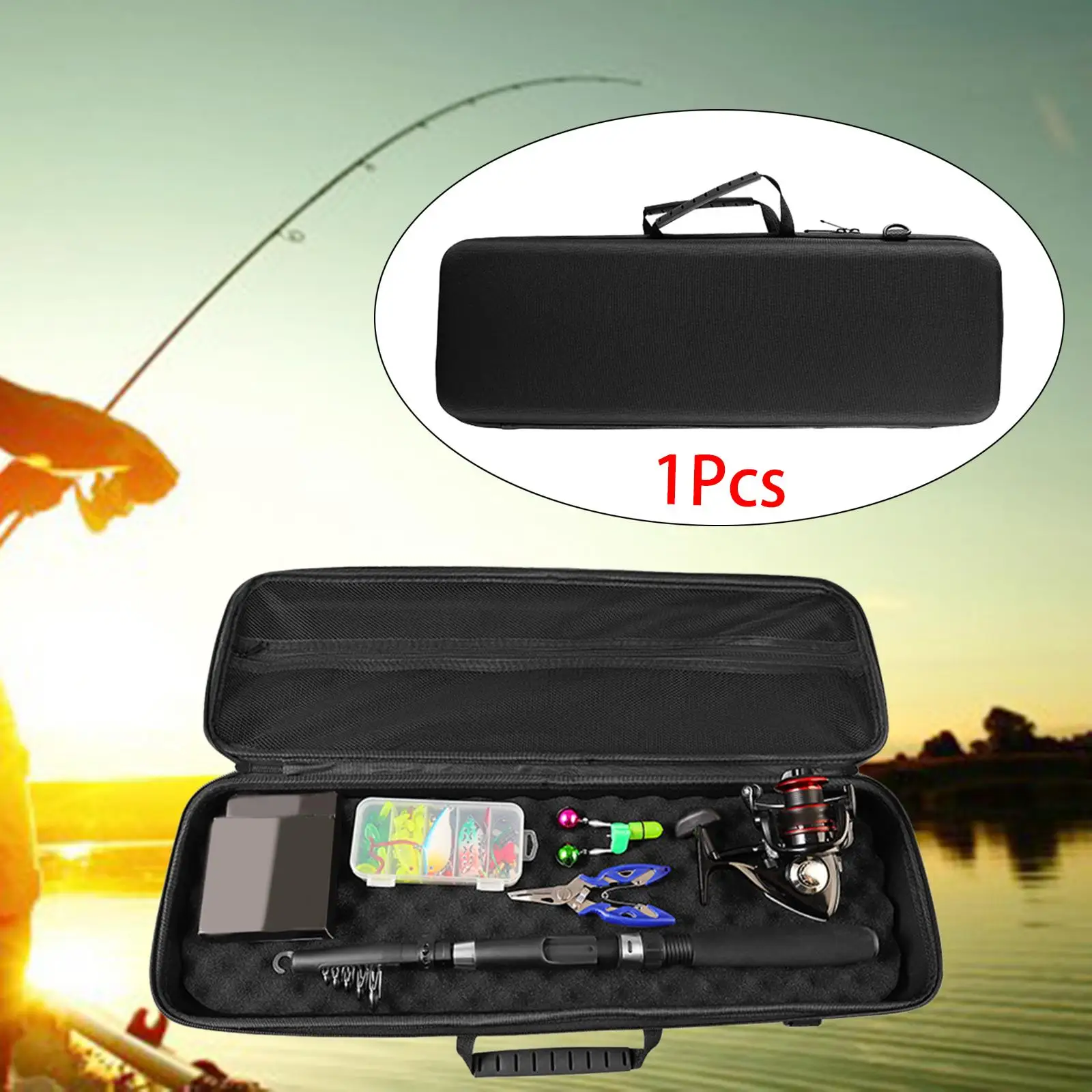 Fishing Rod Reel Bag Equipment with Strap Wear Resistance Carrier