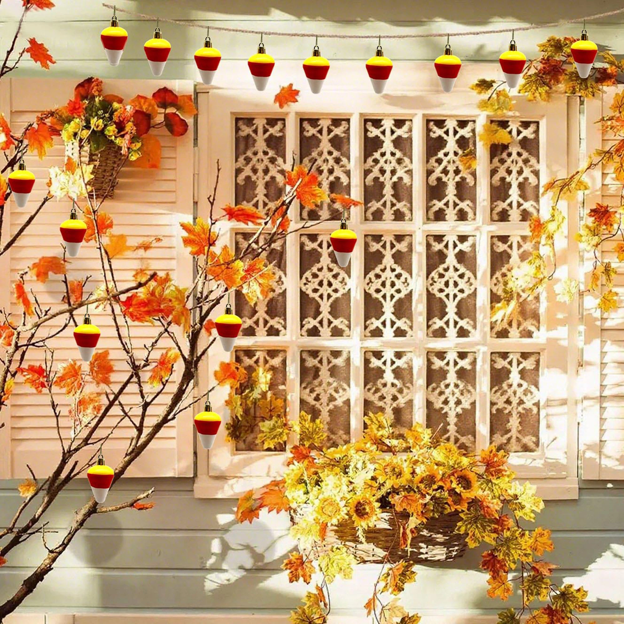 Thanksgiving Decorations 12 Piece Set Autumn Harvest Hanging Ornaments for Home Party Festive Fall Cornucopia Theme