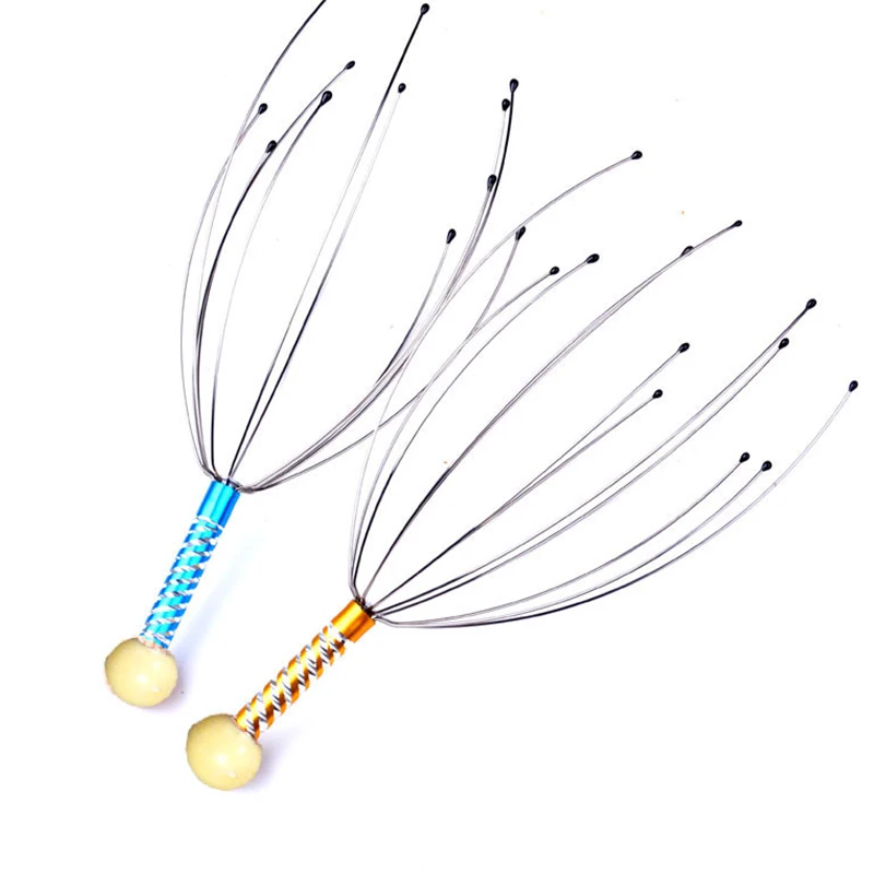 Massaggio del cuoio capelluto massaggio alla testa dell'artiglio del polpo rilassa tutto il corpo leggero e facile da trasportare viaggi a casa