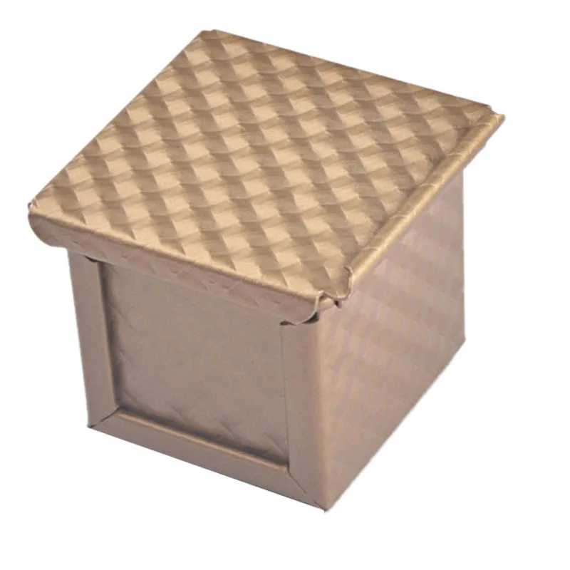 Square Loaf Pan Toast Mold Bread Pan Pullman Loaf With Lid Cover Non-Stick Mini Water Cube Toast Box